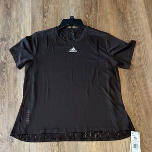 Adidas Women's Brown Aeroready Short Sleeve Tee